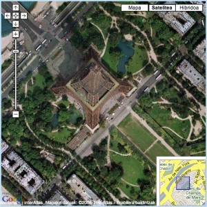 Torre Eiffel desde Satélite